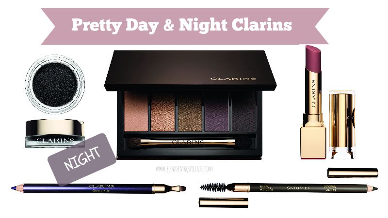 Productos del Look de Noche de la colección Pretty Day & Night de Clarins