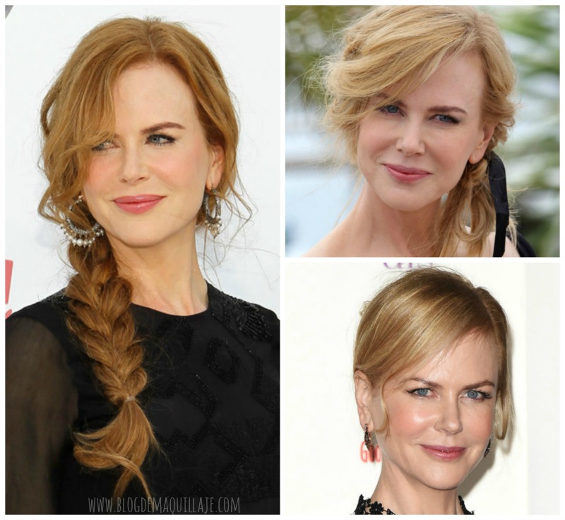 Nicole Kidman prefiere peinados ladeados y casi nunca recurre al flequillo.