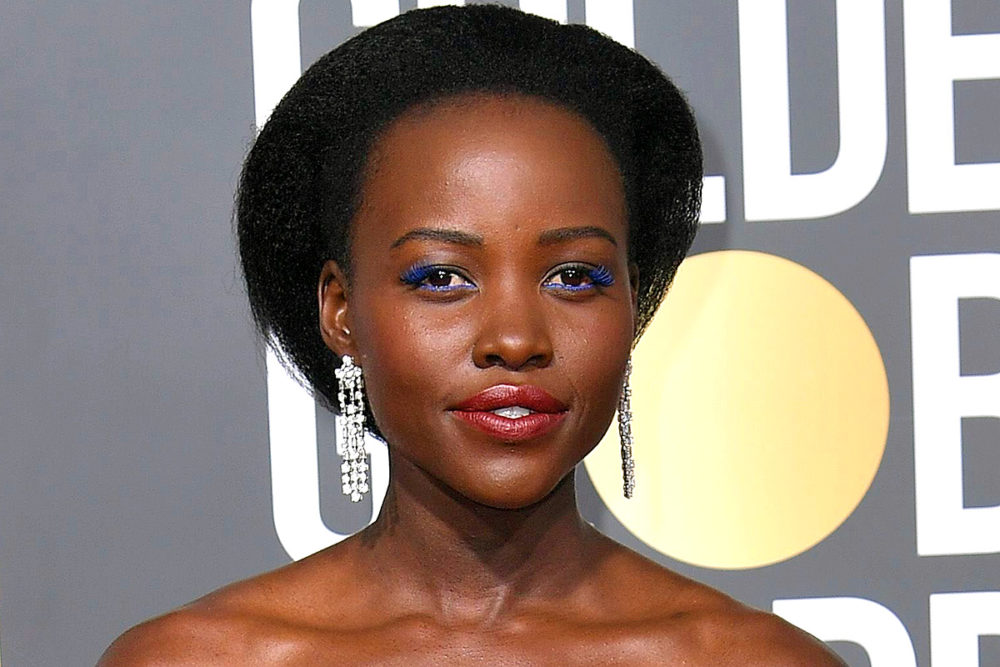 El maquillaje de Lupita Nyongo en los Globos de Oro