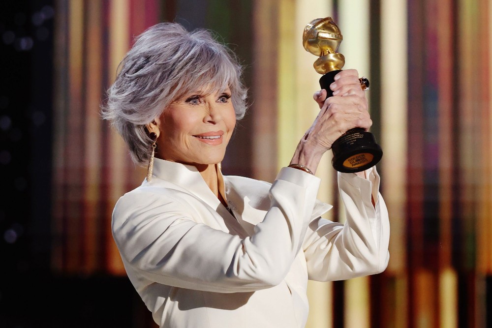 El maquillaje de Jane Fonda en los Globos de Oro 2021