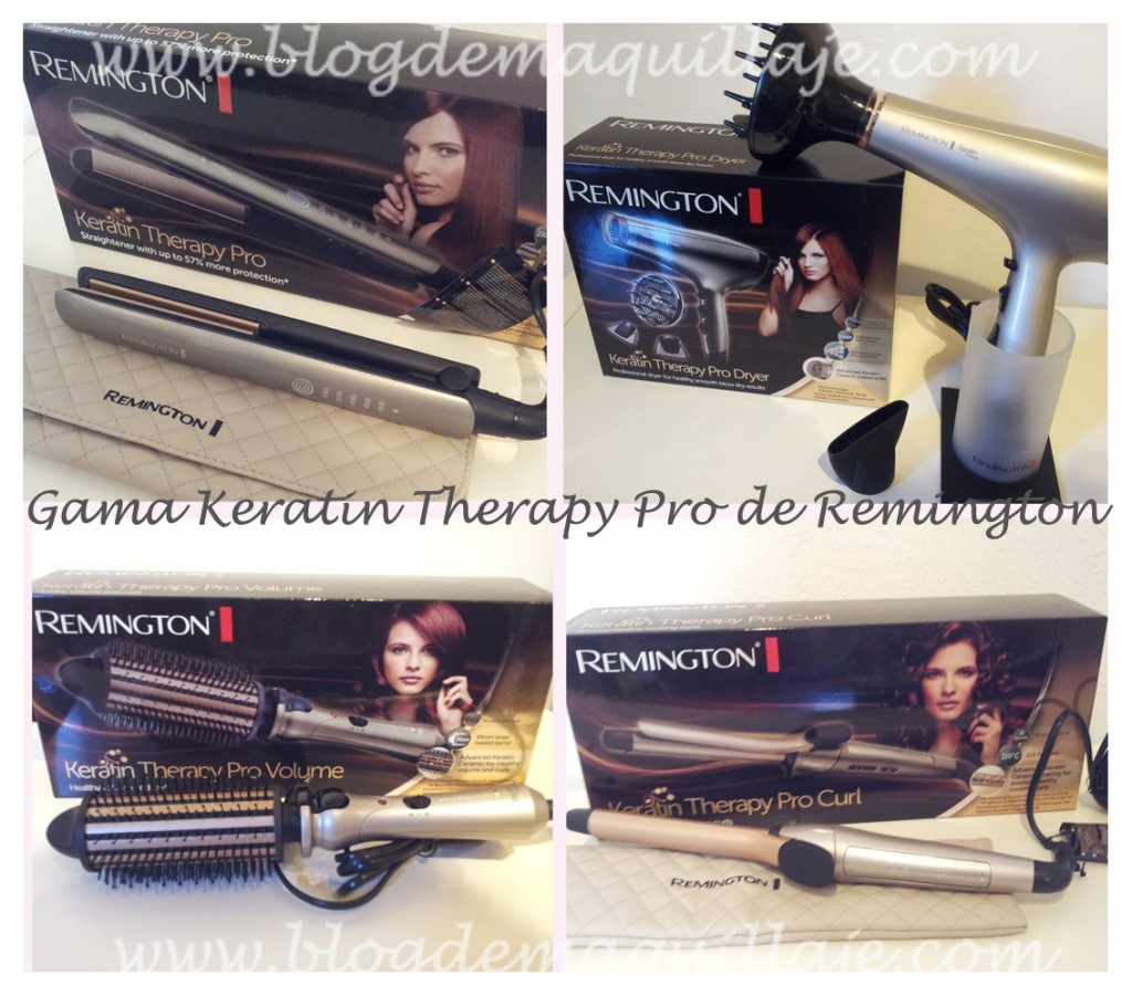 Los 4 productos de la gama Keratin Therapy de Remington
