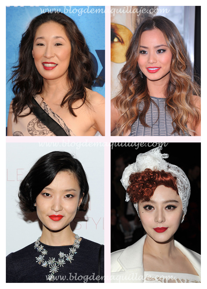 Cuatro ejemplos de como llevar un labial rojo si eres de origen asiático