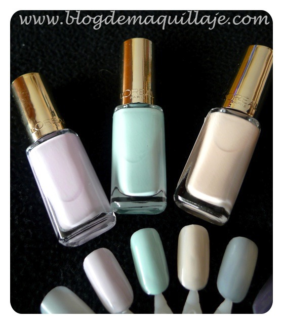 Esmaltes de uñas Les Blancs de L'Oréal: de izquierda a derecha: 