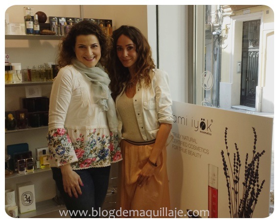 Con Elena Alarcón en la presentación en Barcelona de su marca Ami Iyök