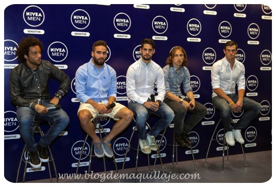 Los jugadores del Real Madrid en la presentación de Nivea Men Sensitive